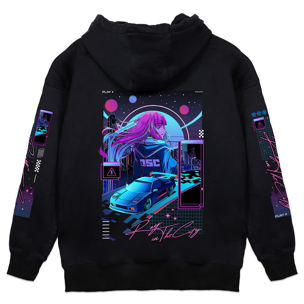 RayInTheCity Night Shift Crew Hoodie - Black
