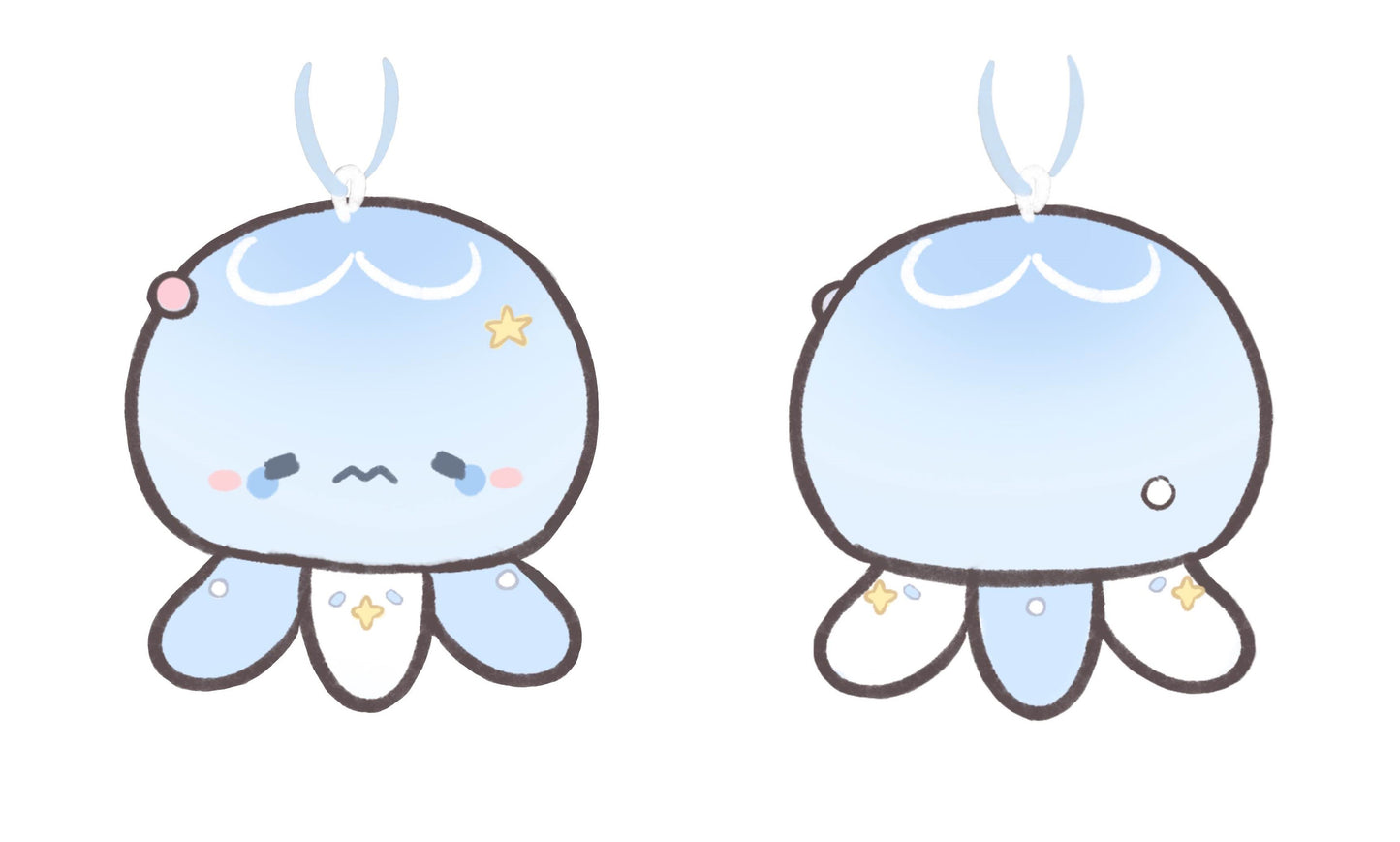 LilPawie Crying Jellyfish Plushie Keychain